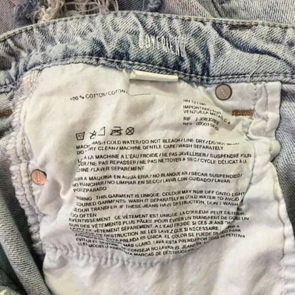 Garage Boyfriend Jeans Women’s Size 5 31x28 All Cotton Denim Acid Wash Style - Picture 5 of 9